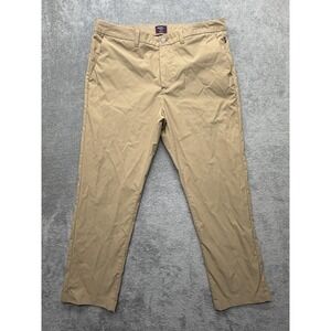 UNTUCKit Pants Mens Measured 36x26 Beige Slim Fit Chino‎ Tapered Leg Polyester